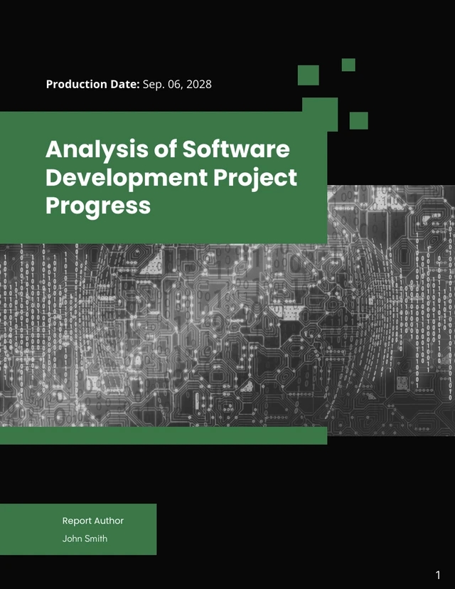 Black Green Minimalist Production Report - Page 1