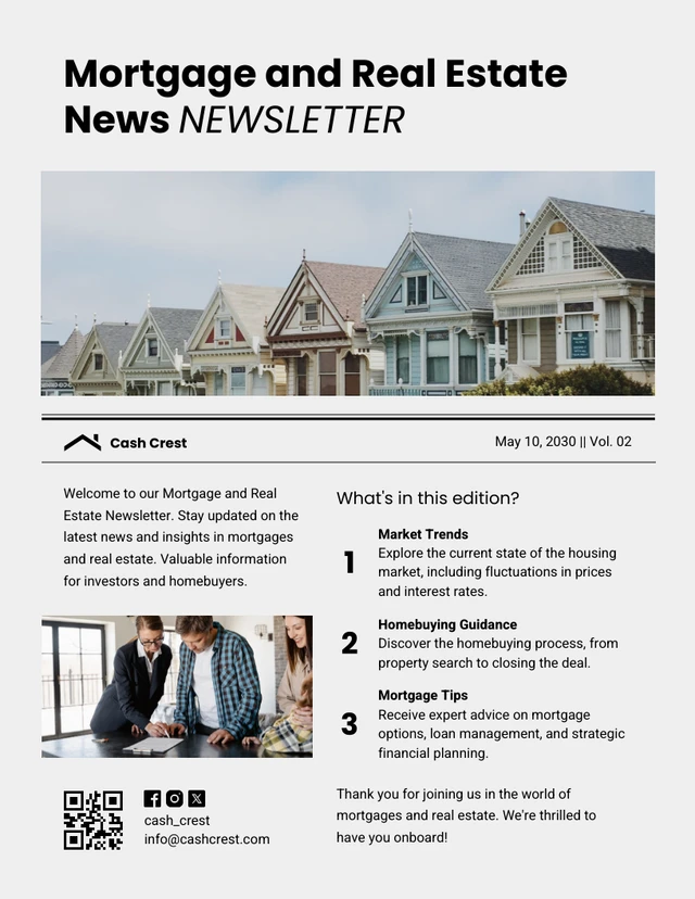 Mortgage and Real Estate News Newsletter Template