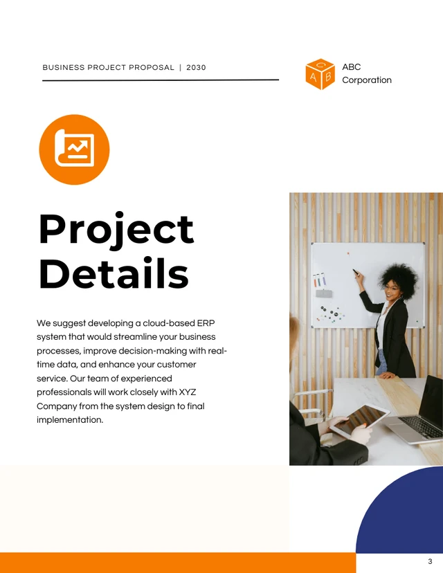 Blue And Orange Business Professional Proposal - Page 3