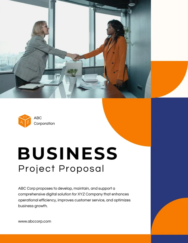 Blue And Orange Business Professional Proposal - Page 1