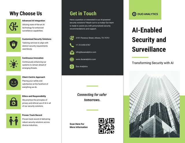 AI-Enabled Security and Surveillance C Fold Brochure - Page 1