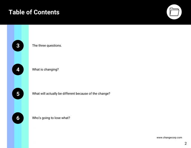 Change Management Questionnaire Handbook - Page 2