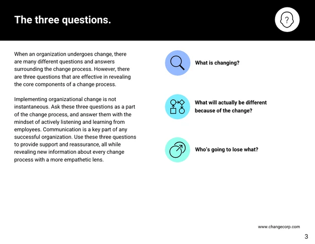 Change Management Questionnaire Handbook - Page 3