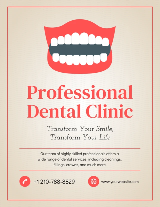 Professional Dental Clinic Poster Template
