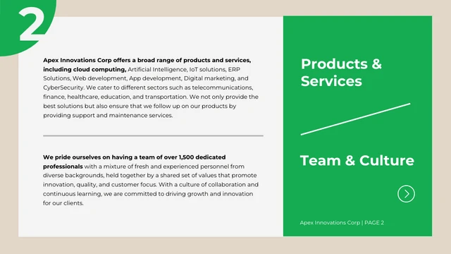 Green Simple Company Presentation - Page 2