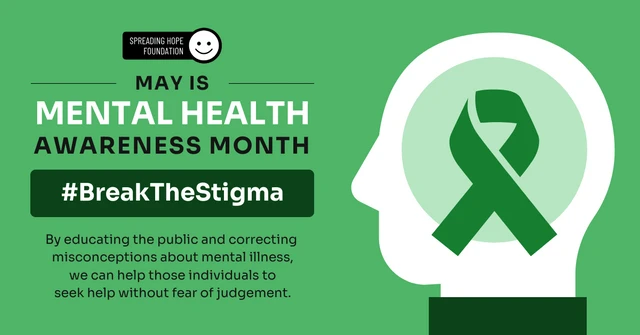 Informative Mental Health Awareness Month LinkedIn Post Template