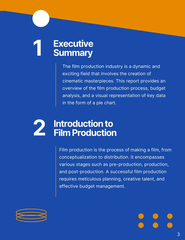 Simple Blue and Orange Film Production Report - Page 3