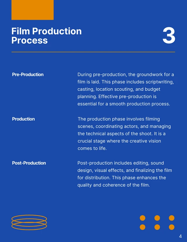 Simple Blue and Orange Film Production Report - Page 4