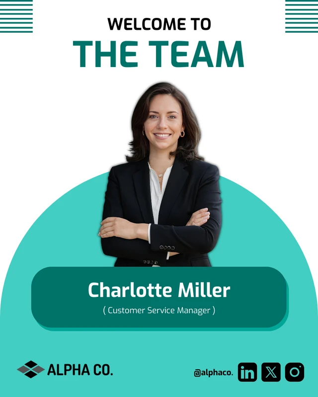 New Hire Announcement LinkedIn Social Media Template