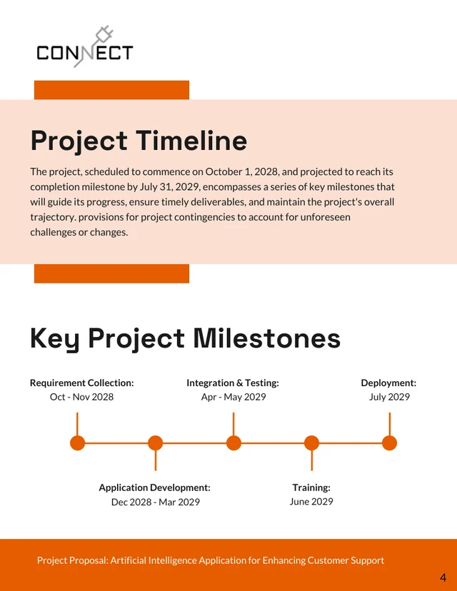 Orange And White Simple Project Proposal - Page 4