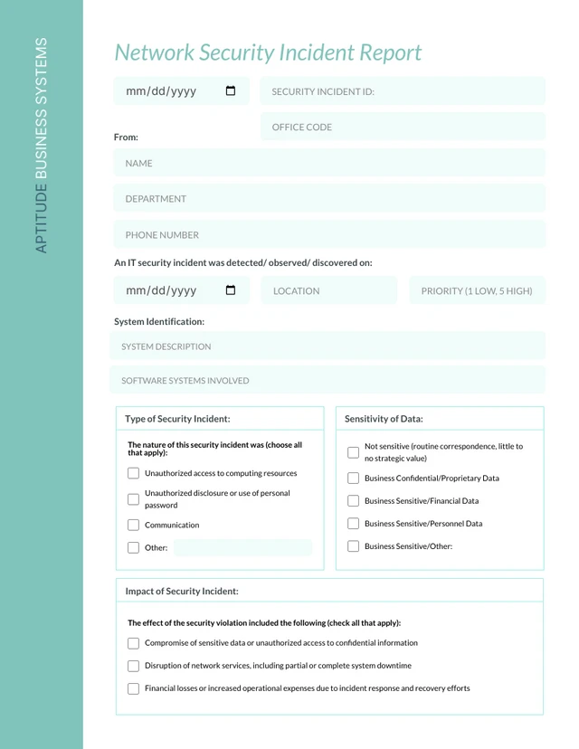 Teal IT Incident Report - Page 2