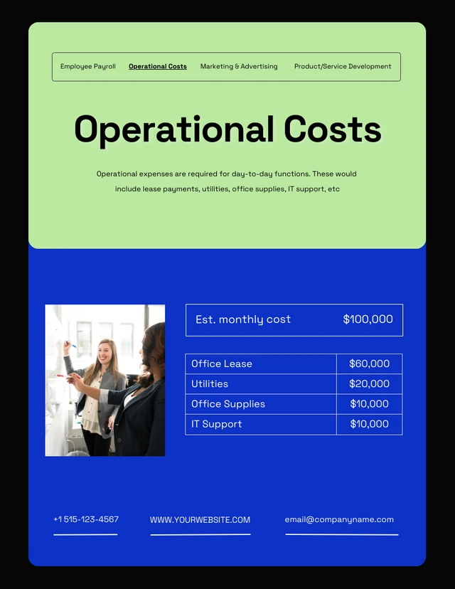 Blue And Green Simple Payment Plan - Page 3