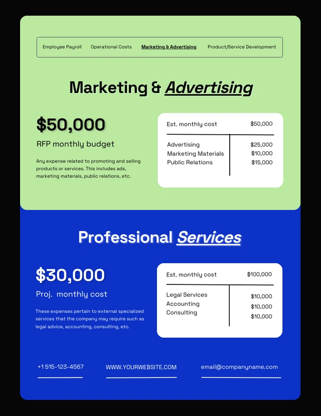 Blue And Green Simple Payment Plan - Page 4