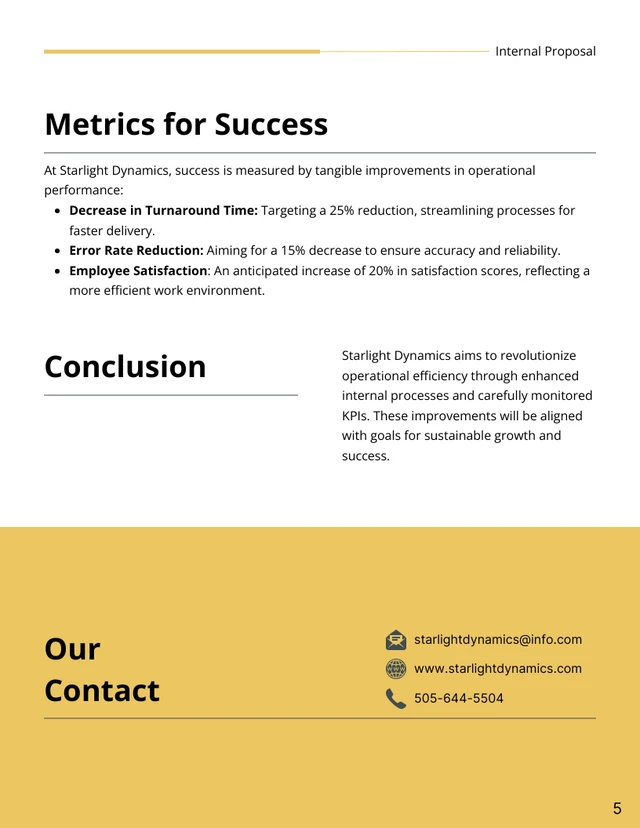 Internal Process Improvement Proposal - Page 5