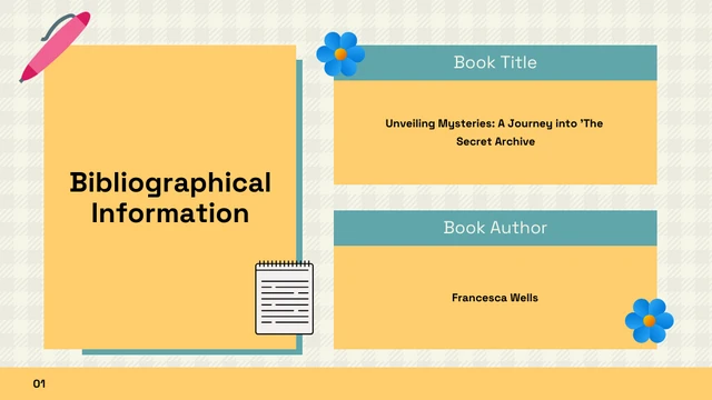 Orange and Blue Book Report Education Presentation - Page 2