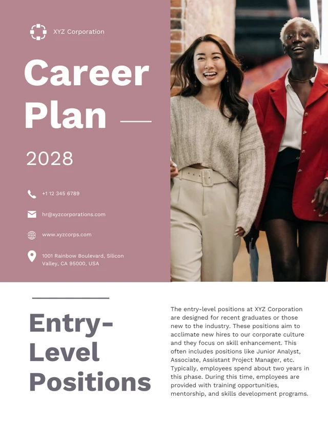 Dark Purple And Pink Career Plan - Page 1