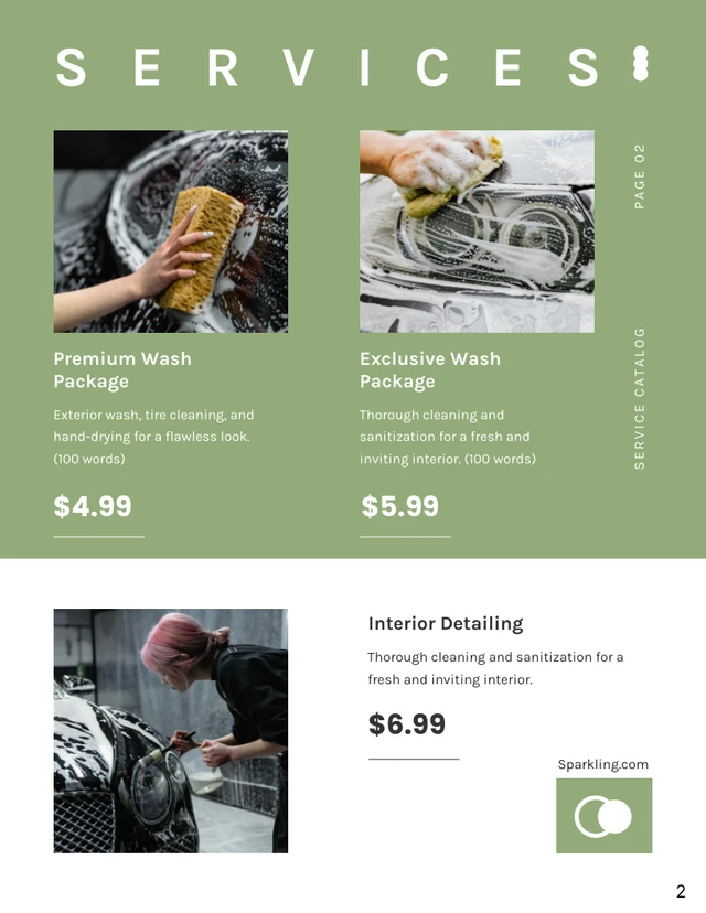 Green And White Simple Service Catalog - Page 2