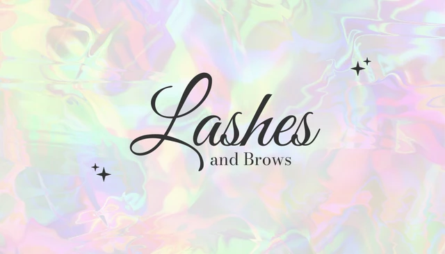 Gradient Colorful Minimalist Lash Business Card - Page 1