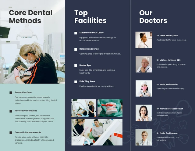 Mint Gray Iconic Dental Tri Fold Brochure - Page 2