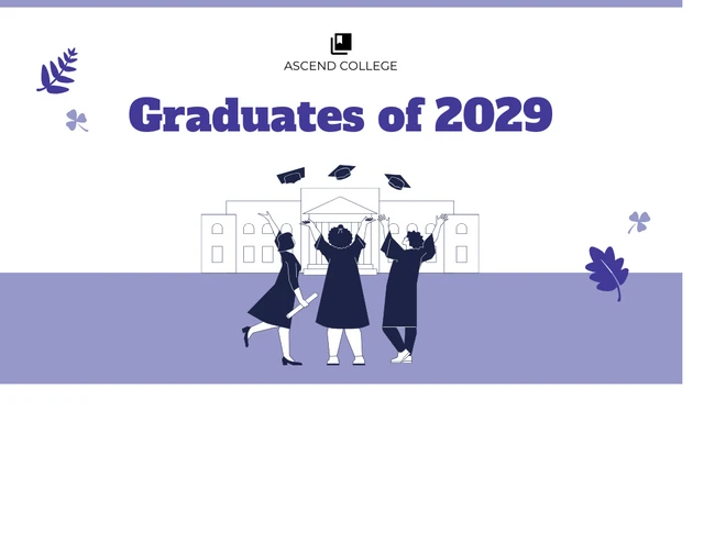 White and Purple Illustration Graduation Presentation - Page 1