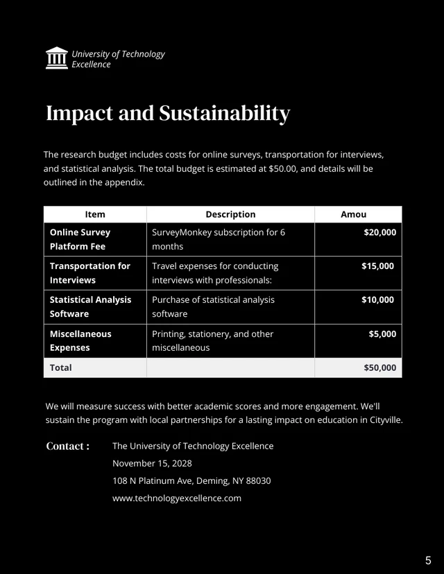 Black White Research Proposal - Page 5