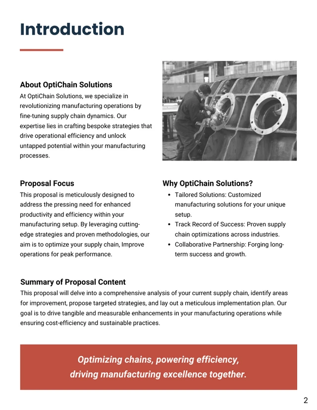 Supply Chain Optimization Proposal - Page 2