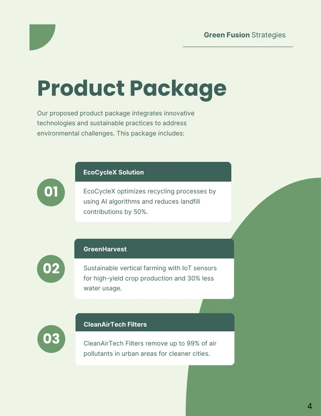 Soft Green Mergers and Acquisitions Proposal - Page 4