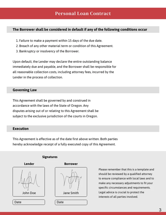 Professional Red Loan Contracts - Page 3