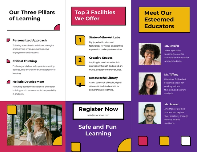 Clean Simple Colorful Education Brochure - Page 2