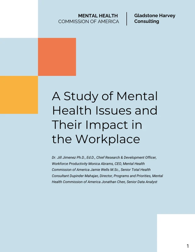 Modern Mental Health Policy White Paper - Page 1