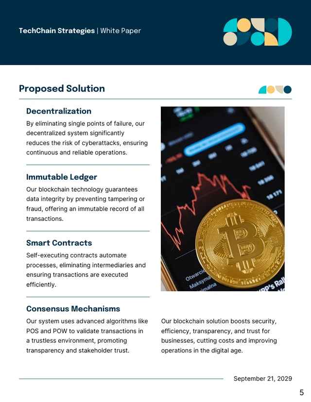 Blockchain White Paper Template - Page 5