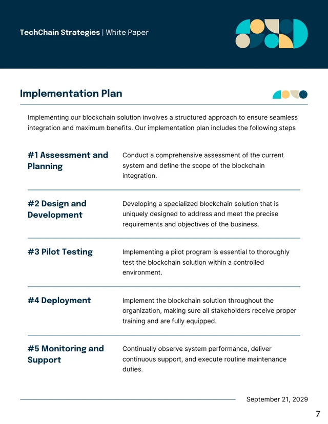 Blockchain White Paper Template - Page 7