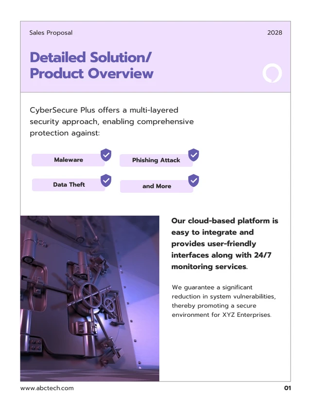 Purple Modern Cyber Sale Proposal - Page 2