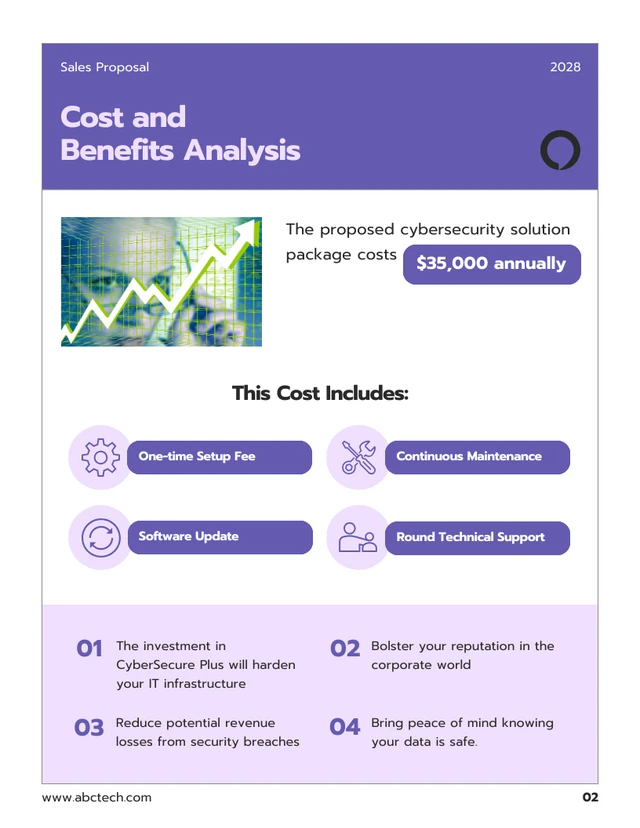 Purple Modern Cyber Sale Proposal - Page 3