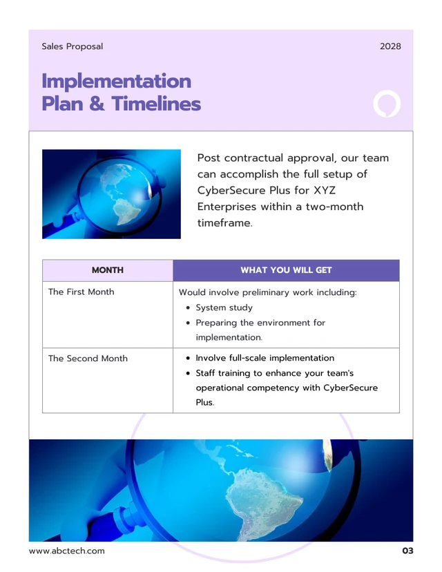 Purple Modern Cyber Sale Proposal - Page 4