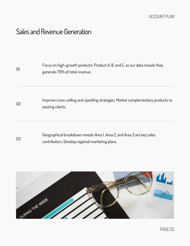 Minimalist Gray And White Account Plan - Page 3