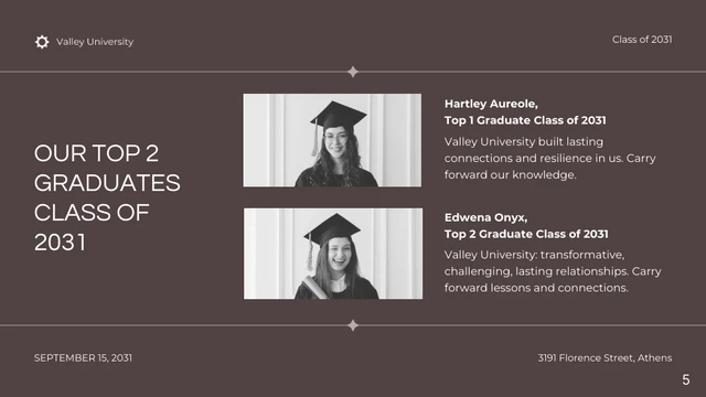 Brown and Cream Minimalist Graduation Presentation - Page 5