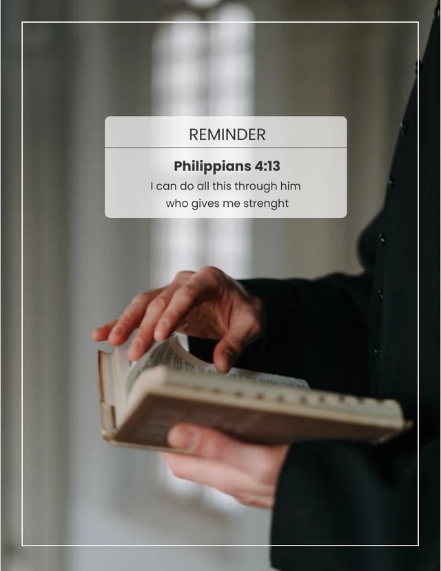 Minimalist Photo Bible Verse  Template
