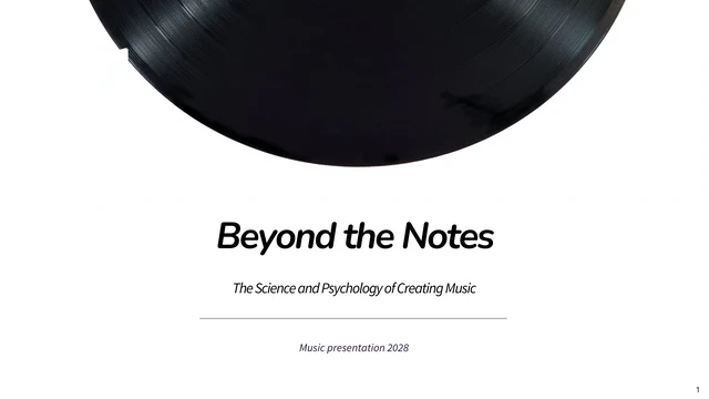 Simple Black Music Presentation - Page 1