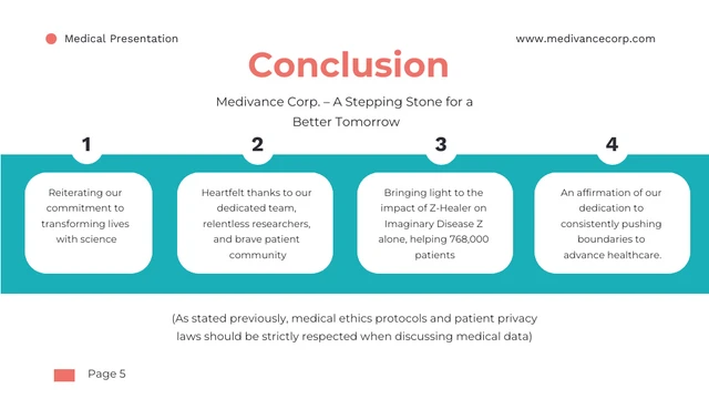 Turqoise And Coral Medical Presentation - Page 5