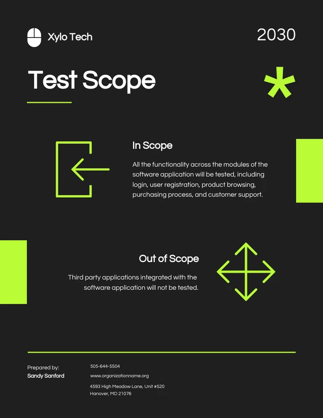 Black And Green Simple Test Plan - Page 3