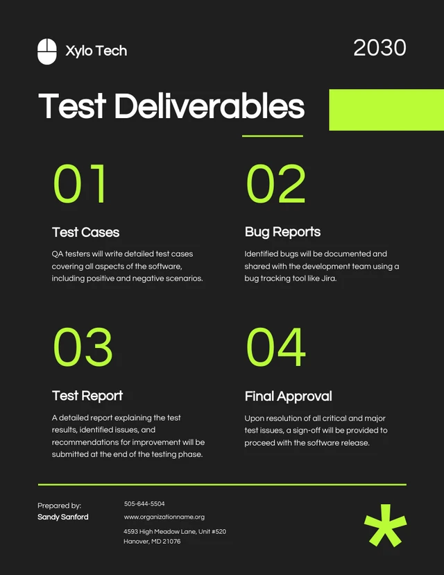 Black And Green Simple Test Plan - Page 5