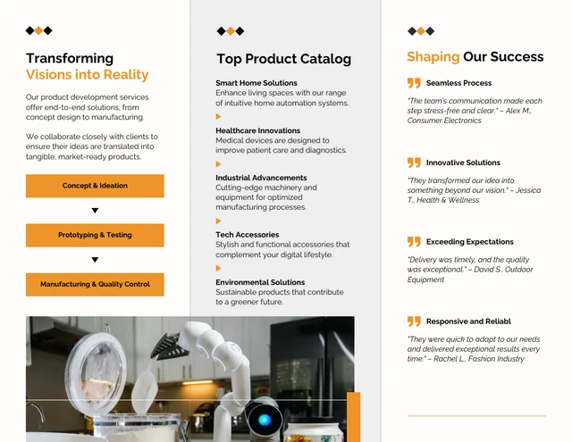 Clean Minimalist Simple Product Tri-fold Brochure - Page 2