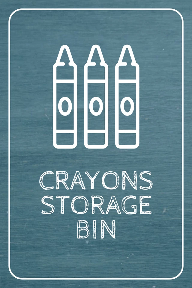 Blue Minimalist Texture Coloring Storage Label Template