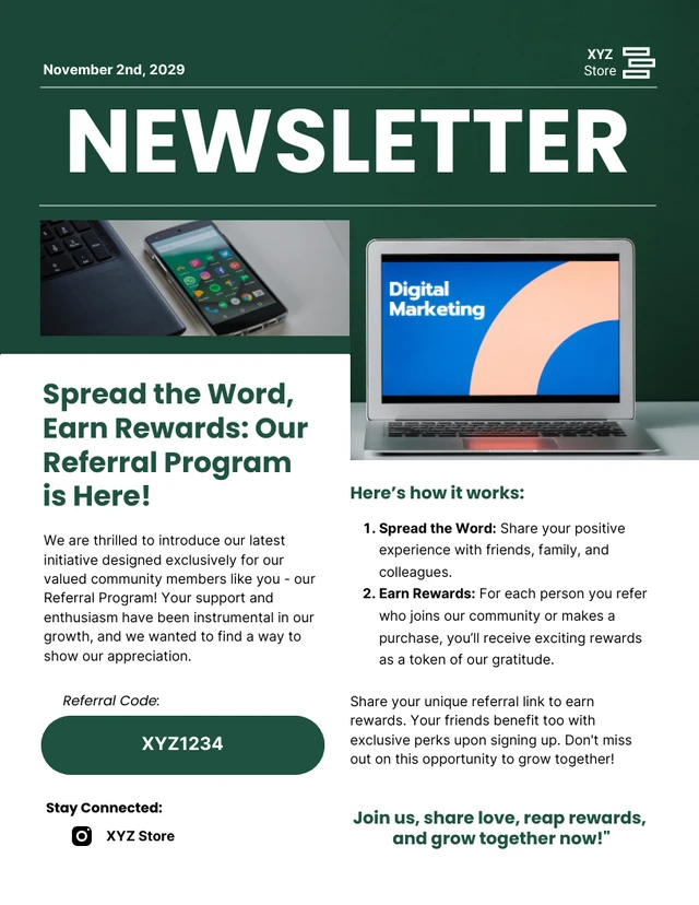 Referral Program Promotion Newsletter Template