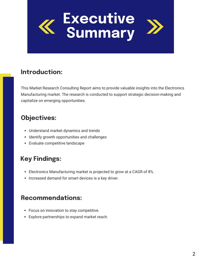 Market Research Consulting Report - Page 2