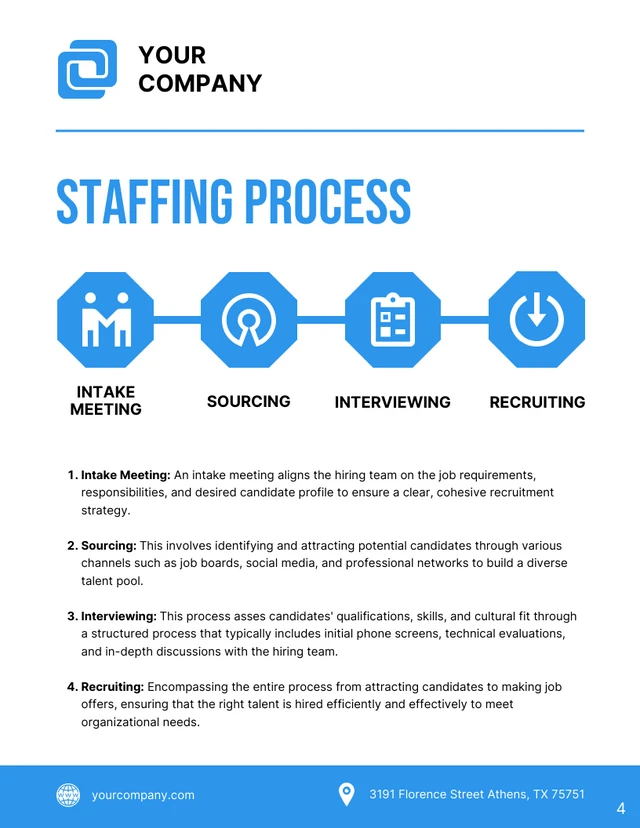 White And Blue Minimalist Simple Professional Corporate Staffing Plans - Page 4