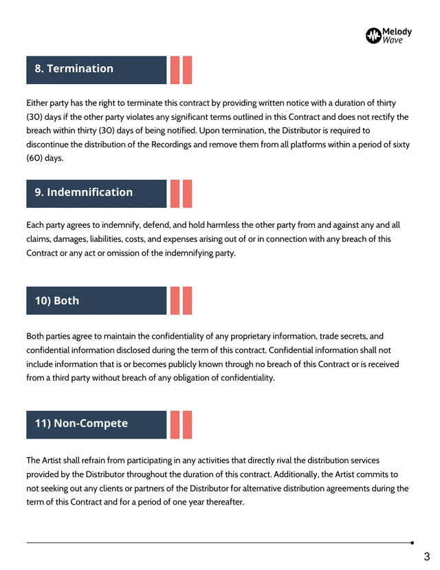 Music Distribution Contract Template Default - Page 3