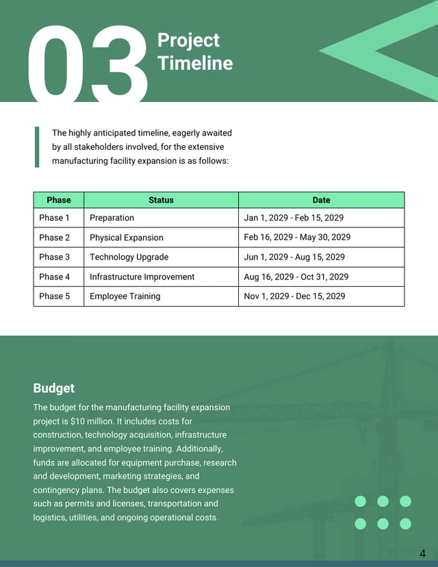 Manufacturing Facility Expansion Proposal - Page 4