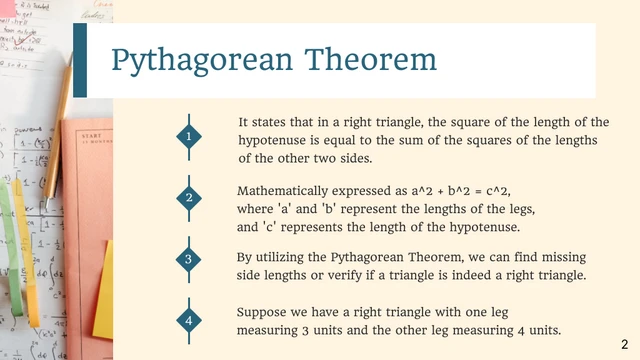 Dark Green PythagorasMathematics Presentation - Page 2